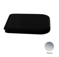 Сиденье для унитаза Kerasan Waldorf 418804 черный, петли хром