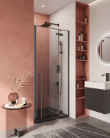 Душевая дверь (90х195) CEZARES LINER LINER-B-12-90-C-NERO-R