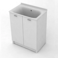 Комплект для постирочной с сифоном Kerasan Aquadom 9164k3*0 белый матовый, без отверстия под смеситель 