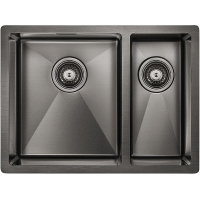 Кухонная мойка Paulmark Annex PM545944-GMR вороненая сталь правая