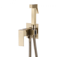 Смеситель ABBER Daheim AF8226G с гигиеническим душем, золото матовое Смеситель ABBER Daheim AF8226G с гигиеническим душем, золото матовое
