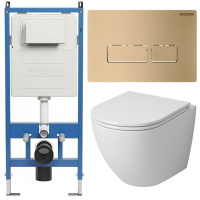 Комплект унитаза с инсталляцией Grossman Pragma 97.4455S.03.310 с клавишей смыва