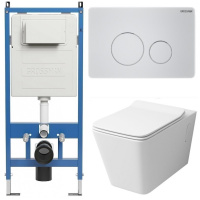 Комплект унитаза с инсталляцией Grossman Galaxy 97.4414S.05.01M с клавишей смыва