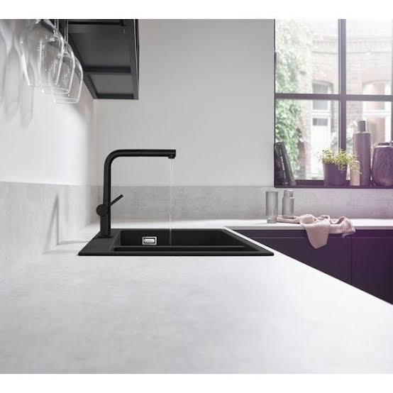 Смеситель для кухни с запорным вентилем для посудомоечной машины Hansgrohe Talis M54 1jet 72827670 черный матовый