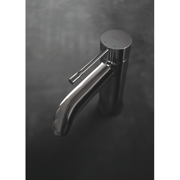 Смеситель для раковины однорычажный Grohe Essence New 23589 A01 (23589A01) темный графит глянец