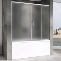 Шторка на ванну (150х140) ABBER Schwarzer Diamant AG57150M хром