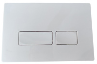 Клавиша смыва Cerutti, кнопки прямоугольные, белый, CR02WH