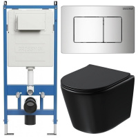 Комплект унитаза с инсталляцией Grossman Classic 97.4477BMSQ.04.10M с клавишей смыва