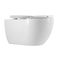 Унитаз подвесной безободковый Art&Max Siena AM221CHR/SC микролифт