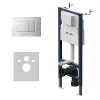 Инсталляция для подвесного унитаза Am.Pm PrimeFit I012709.0201 с кнопкой смыва, белый глянец