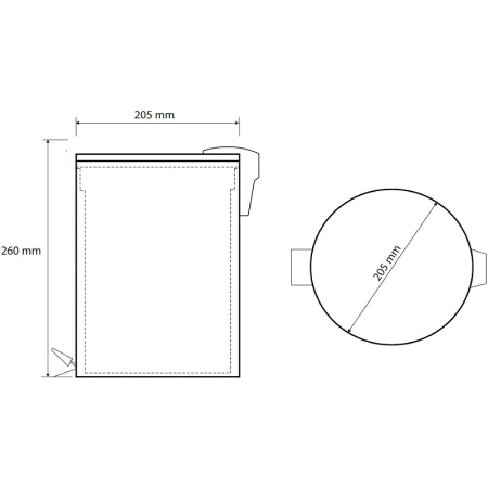 Мусорное ведро 5л Bemeta Amber 155315010