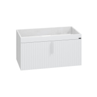 Тумба под раковину Санта Юпитер 700357 белый глянец/светлый дуб, без раковины