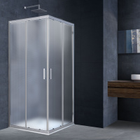 Душевой уголок Vincea  Rapid VSS-3R90/10MT (100х100), хром, стекло текстурное