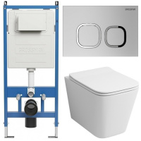 Комплект унитаза с инсталляцией Grossman Cosmo 97.4441S.02.110 с клавишей смыва
