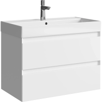 Тумба без раковины 80 см Aqwella Geometria GE01082WM белый матовый