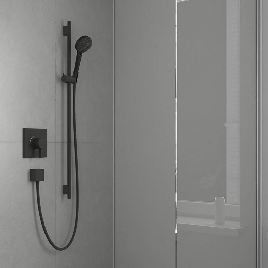 Душевая лейка Hansgrohe Vernis Blend 100 2jet Vario EcoSmart 26340670, черный матовый