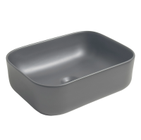 Раковина накладная (40х30) Gid Geometrico 1335gnm, серый матовый