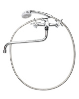 Смеситель для ванны двухвентильный универсальный с душевым набором Agger Retro-X A1722200 хром