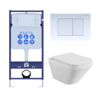 Комплект унитаза с инсталляцией  SET AQUATEK ЛИРА-009 4в1