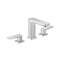 Смеситель для раковины на 3 отверстия с донным клапаном Push-Open Hansgrohe Metropol 32514000 хром