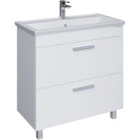 Тумба напольная Grossman НЕО-80 см 108019 с 2-я ящ, белая на ножках