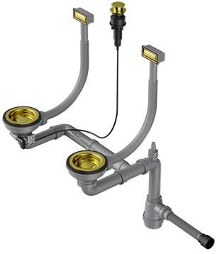 Арматура для двухчашевых моек Omoikiri WK-2-LG-A 4956495