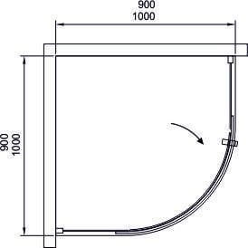 Душевое ограждение Black&White Stellar Wind S301 3019090