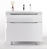 Тумба под раковину Style Line Марелла 90 Люкс Plus СС-00002417 белый глянец