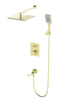 Душевая система с термостатом встраиваемая WONZON & WOGHAND, брашированное золото WW-88929003-BG
