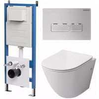 Комплект унитаза с инсталляцией Grossman Pragma 97.4411S.03.110 с клавишей смыва