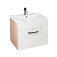 Тумба с умывальником, IDDIS Mirro MIR60W0i95K, белый/дерево