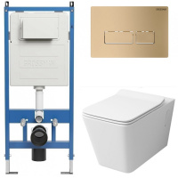 Комплект унитаза с инсталляцией Grossman Galaxy 97.4414S.03.310 с клавишей смыва