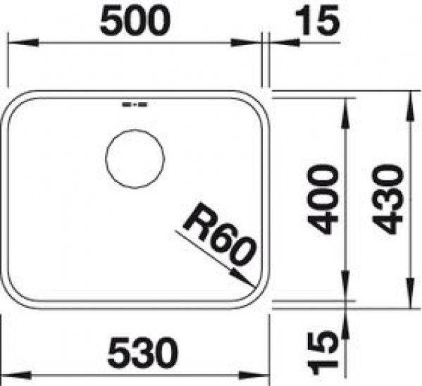 Кухонная мойка Blanco Supra 500-U (c корзинчатым вентилем) 518205