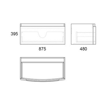 Тумба под раковину Owl 1975 Gotland tiffani, 90 см, 1 ящик OW010030
