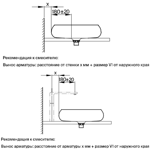 Раковина накладаная (45х45) Bette Craft A241-400 PW