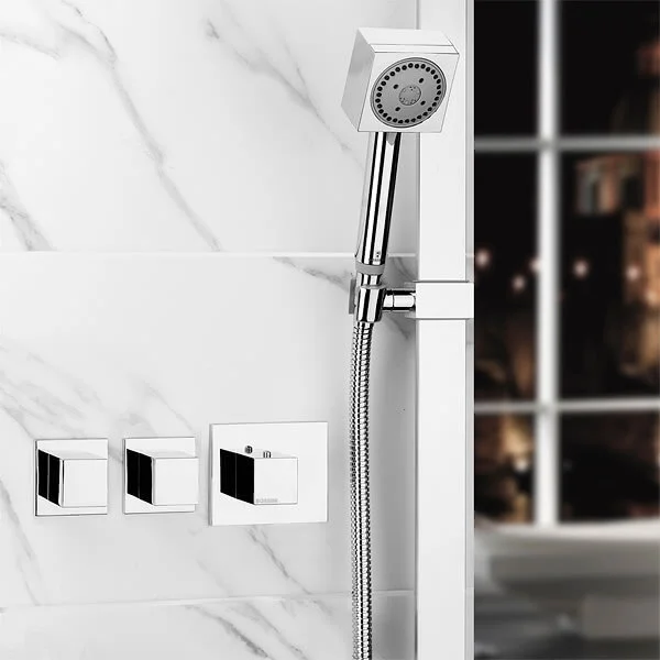 Термостат для душа на 2 потребителя Bossini HighFlow Outlets Z032203.030 хром