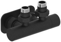 Вентиль Сунержа угловой EU50 (2 х G 1/2" НР х G 3/4" НГ) 15-1416-1234 Тёмный титан муар