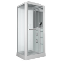 Душевая кабина (80х100) Grossman  GR122 распашная, белый, прозрачный