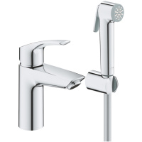 Смеситель для раковины с гигиеническим душем GROHE Eurosmart 23124 003 (23124003) хром Смеситель для раковины с гигиеническим душем GROHE Eurosmart 23124 003 (23124003) хром