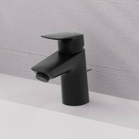 Смеситель для раковины с донным клапаном Hansgrohe Logis Coolstart 71072670 черный матовый