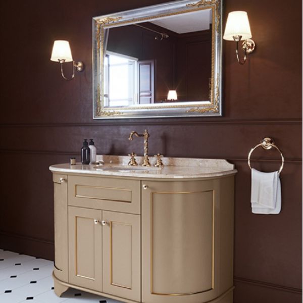 Тумба с раковиной pennellato 129 см Tiffany World York YOR4130-PO+S53 bi комплект