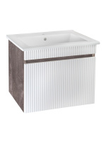 Тумба под раковину Runo железный камень  Модена 65 (00-00001424)