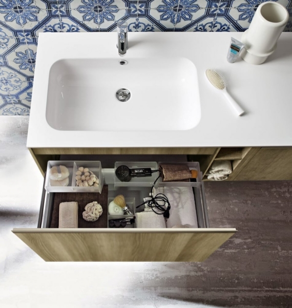 Тумба под раковину Cerasa Movida Cassettone MVL45 230 70 Tavolato Biscotto