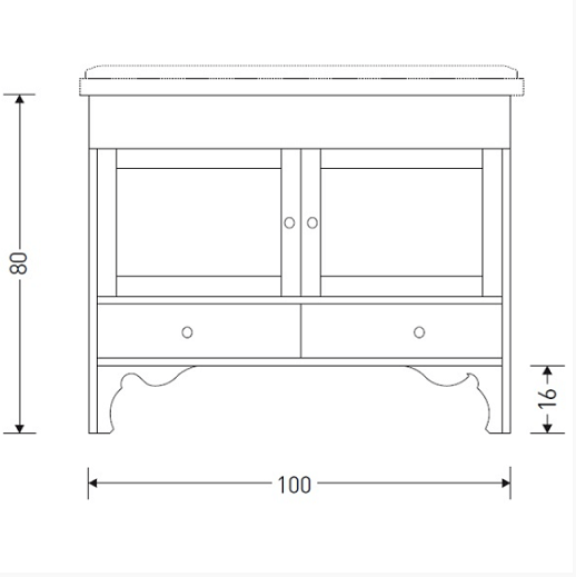 Тумба под раковину Eban FBSFD105-N noce*4