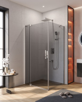 Душевой уголок (100х90) CEZARES SLIDER SLIDER-AH-1-90-100/110-GRIGIO-Cr