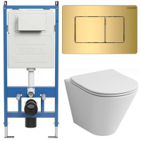 Комплект унитаза с инсталляцией Grossman Classic 97.4477S.04.30M с клавишей смыва