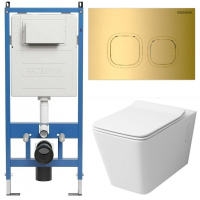 Комплект унитаза с инсталляцией Grossman Galaxy 97.4414S.02.300 с клавишей смыва