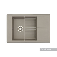Кухонная мойка Aquaton Делия 78 1A715132DE250 серый шелк