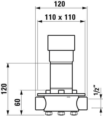 Блок для смесителя Laufen 3.7098.5.000.000.1