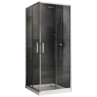 Душевой уголок (100х100) ABBER Schwarzer Diamant AG021005 хром